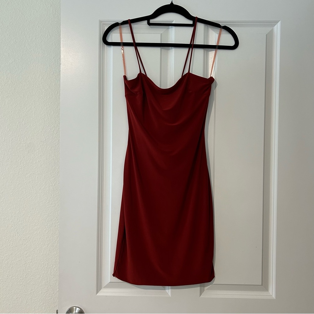 Formal wine red dress